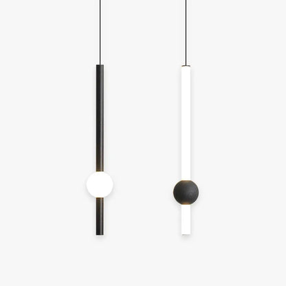 Arisha Minimalist Linear Globe Glass Pendant Light, Bedroom
