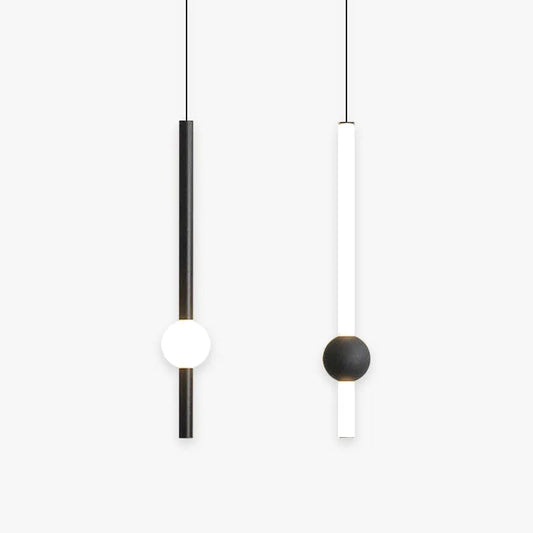 Arisha minimalistische lineare Kugel-Glas-Pendelleuchte, Schlafzimmer