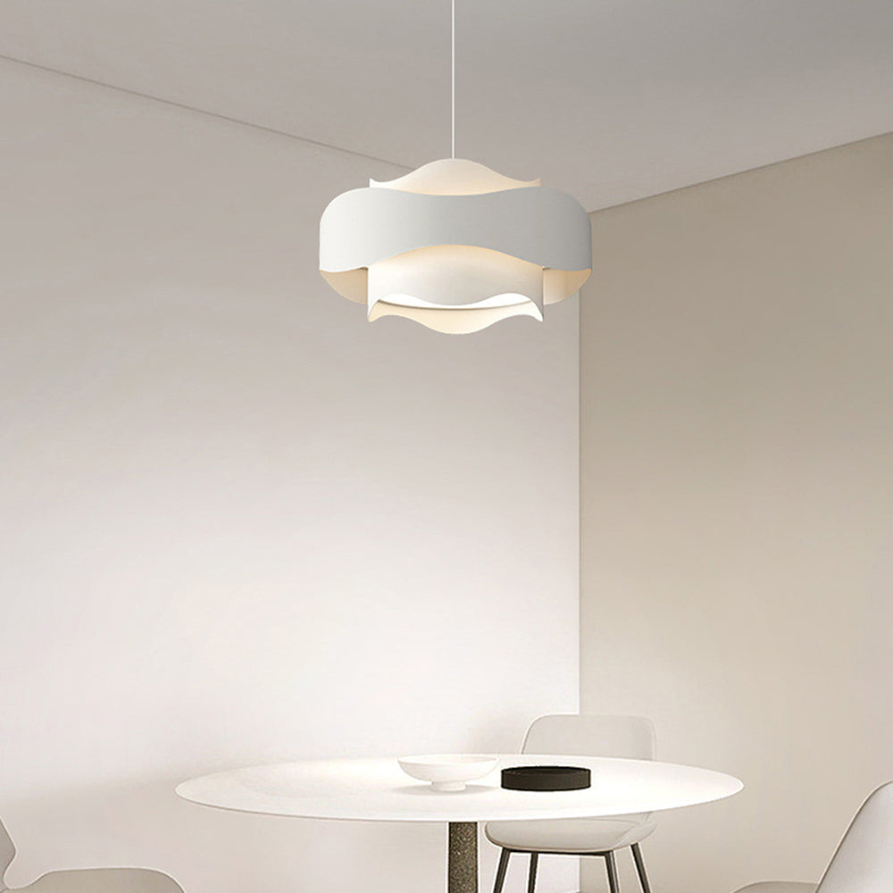 Arisha Art Déco Lampe à suspension en forme de fleur Blanc