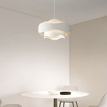 Arisha Art Déco Lampe à suspension en forme de fleur Blanc
