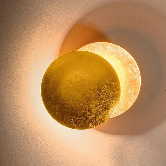 Arisha Modern Minimalist Round Moon Eclipse Wall Lamp