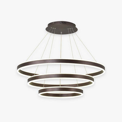 Arisha Moderne minimalistische Kaffee-LED-Pendelleuchte, 3 Ringe