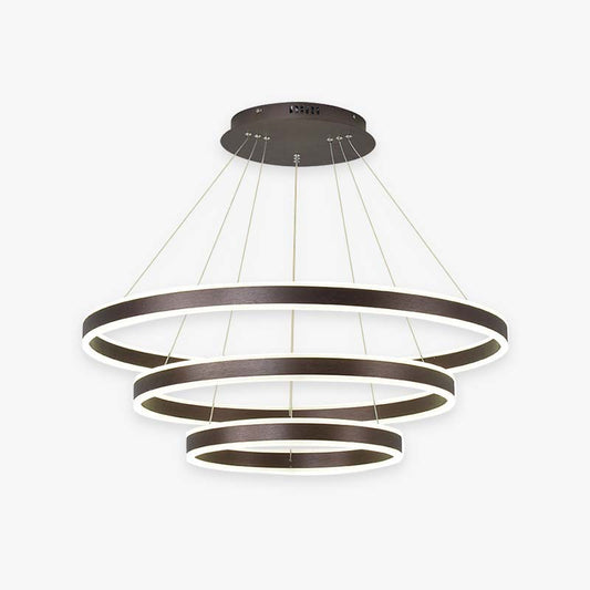 Arisha Moderne Minimalistische Koffie LED-hanglamp, 3 ringen