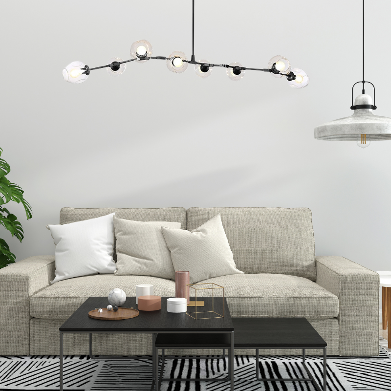 Kirae Nordic Modern Glass Pendant Light Clear Bubble