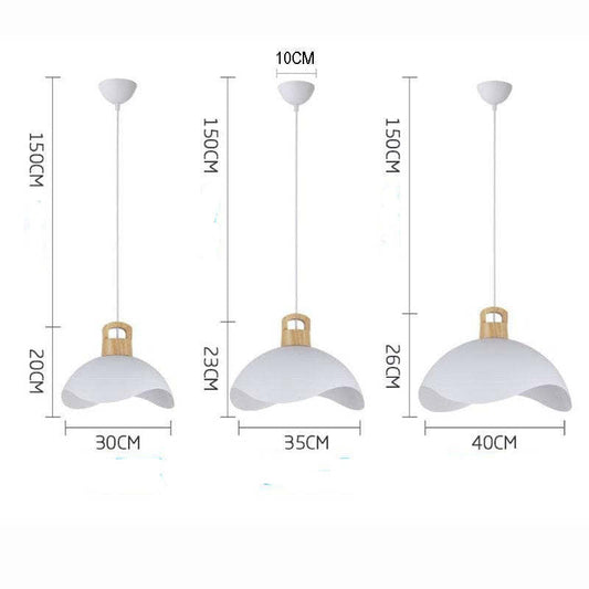 Valentina Colorful Shade Single Pendant Lights, Wood & Metal