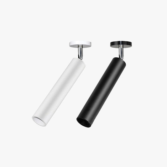 Aria Modern Long Tube Spotlight, Metal, Black/White