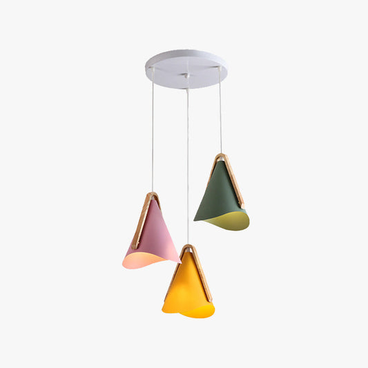 Valentina moderne kegelvormige hanglamp, hout/metaal