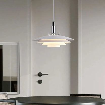 Nylo Contemporary Minimalist Frisbee Shaped Metal Pendant Light