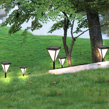 Lampe solaire d'extérieur conique en métal moderne Ray, noir