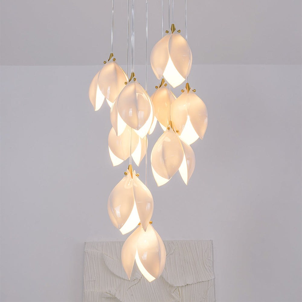 Suspension en métal et céramique Olivia, pour salon ou chambre