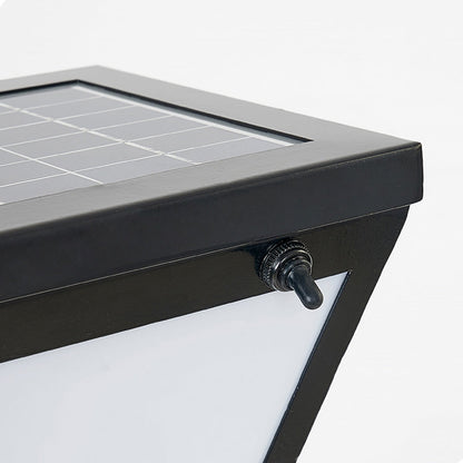 Lampe solaire d'extérieur conique en métal moderne Ray, noir