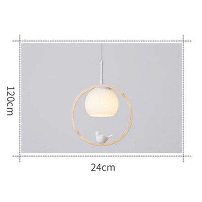 Arisha Wood Bird Aisle Pendant Light  Porch Light