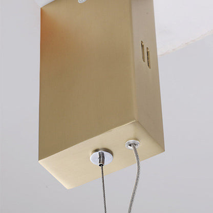 Arisha LED Linear Minimalist Wave Golden Leaf Shaped Pendant Light