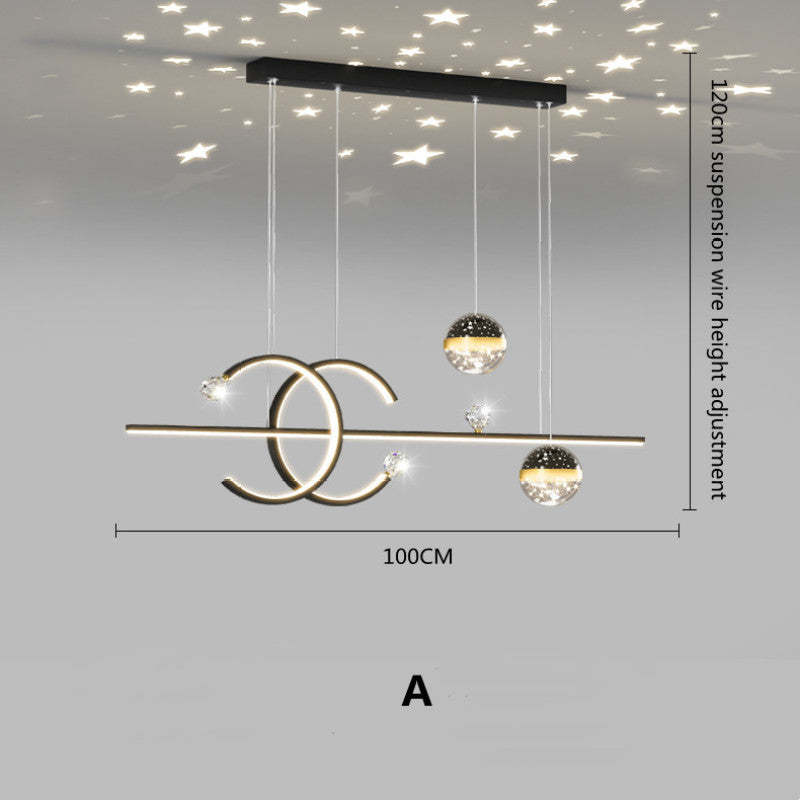 Arisha Luxury Globe Suspension en métal/verre Noir/doré