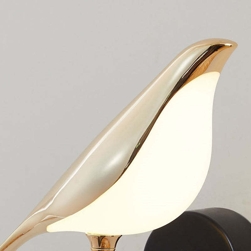 Arisha Minimalistische Elster-Vogel-Wandlampe aus Metall, Schlafzimmer