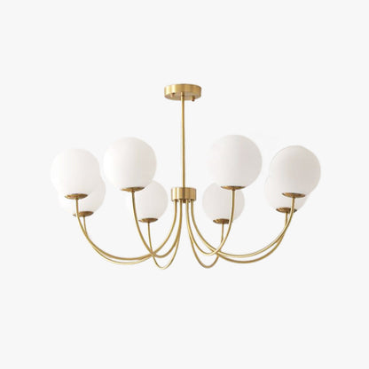 Valentina Modern Ball Bubble Metal/Glass Chandelier, Gold
