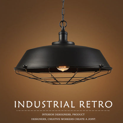 Abat-jour suspendu industriel rustique noir Epoch