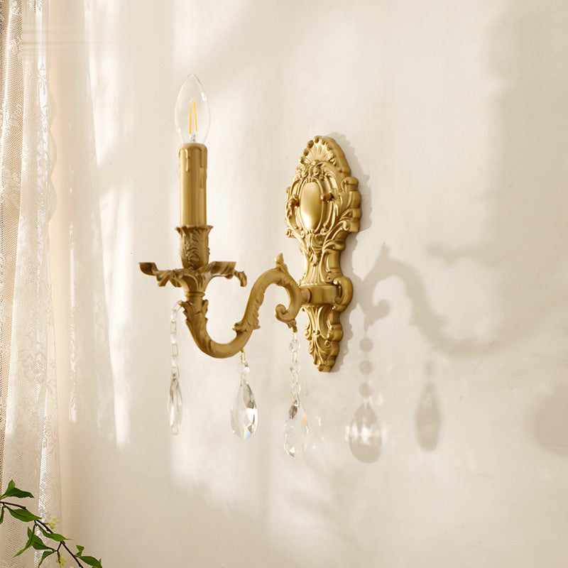 Silva Vintage Luxury LED Indoor Wall Light Metal Crystal Living Room Hallway