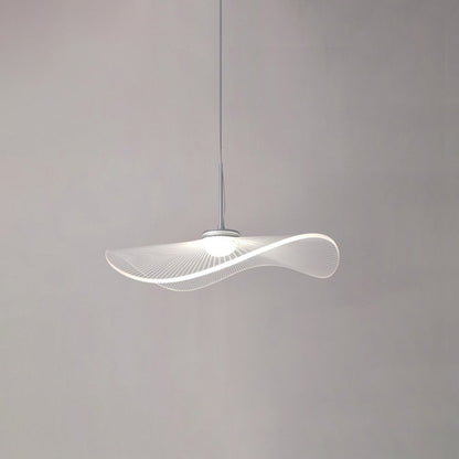 Arisha Designer Lampe à suspension en métal en forme de feuille de lotus Blanc