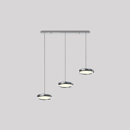 Arisha Minimalist Circular Metal Pendant Light,Silver/Gold/Rose Gold