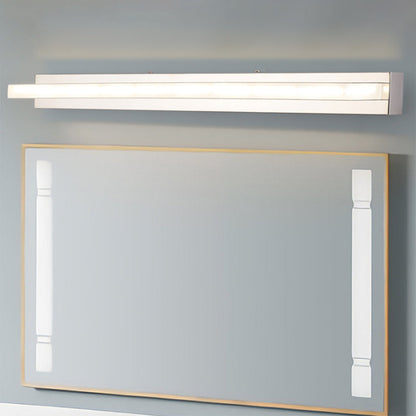 Arisha Elegant Rectangular Mirror Front Vanity Sliver White Wall Light
