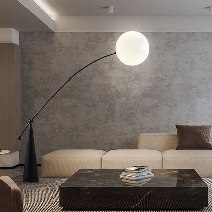 Valentina Stehleuchte Arc/Bubble Modern/Einzigartig, Milchglas, Weiß, Schlafzimmer