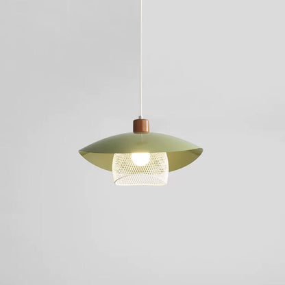 Arisha Modern LED Pendant Light Beige/Green/Wood Dining Room