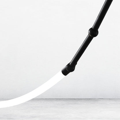 Arisha Modern Linear Metal/Silicone Pendant Light, Black