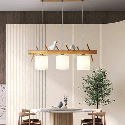 Suspension Muto Bird Bois, 2/3 Têtes