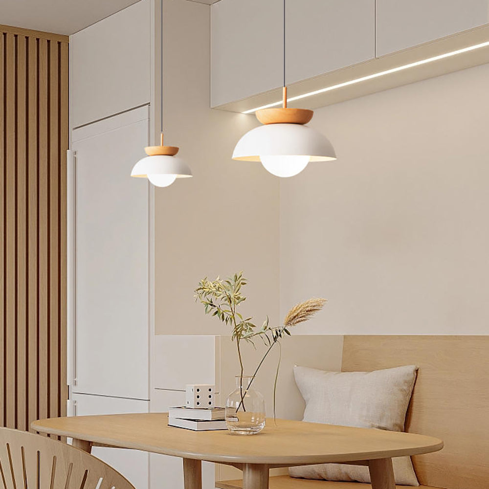 Muto Nordic Suspension/Plafonnier Bois/Métal Noir Cuisine Balcon