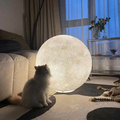 Mira Lampadaire décoratif moderne de rêve, globe lunaire, résine, chambre à coucher