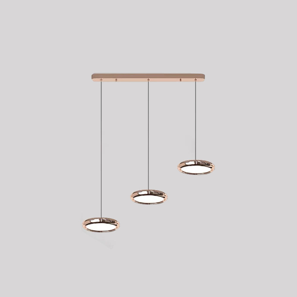 Arisha Minimalist Circular Metal Pendant Light,Silver/Gold/Rose Gold