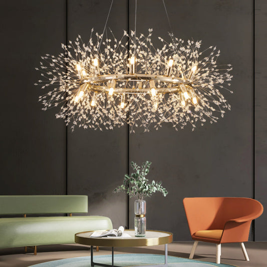 Arisha Modern Dandelion LED Pendelleuchte GoldKristall Schlafzimmer/Wohnzimmer