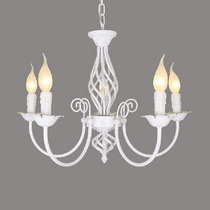 Silva Pendant Light Candle Retro, Metal/Glass, Black/White, Restaurant