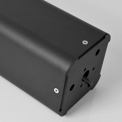 Ray Metal Rectangular Hollow Outdoor Path Light, Black