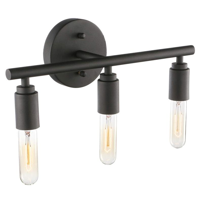 Silva Moderne Glas-Waschtisch-Wandleuchte, Schwarz, Badezimmer, 3/4 Licht