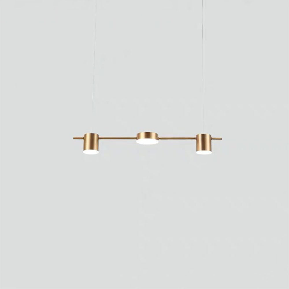 Arisha Minimalistische Pendelleuchte aus mehreren Metallen, Schwarz/Gold