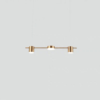 Arisha Minimalistische Pendelleuchte aus mehreren Metallen, Schwarz/Gold