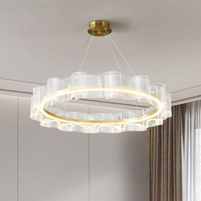 Arisha Creative Ring Lampe à suspension en métal/arcylique Doré