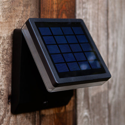 Ray Modern Minimalist Right-Angle Sensor Solar Waterproof Outdoor Wall Lamp, Black