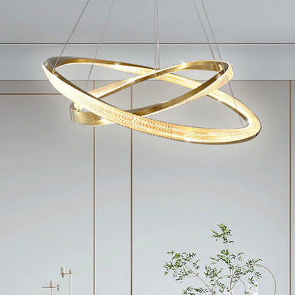 Kristy Pendant Light, Aluminium & Arcylic, 1/2 Rings, 2 Color