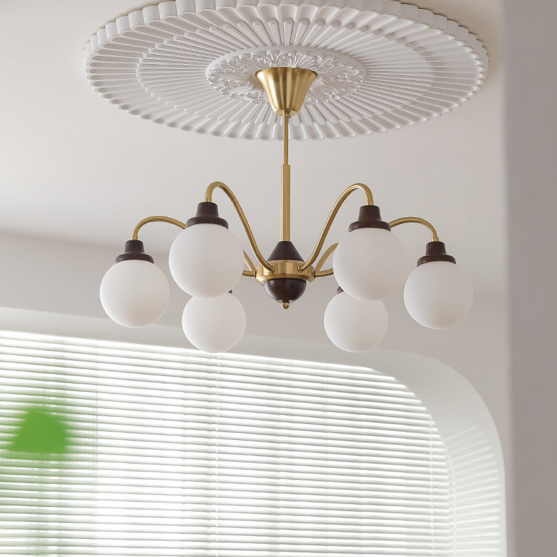 Französischer LED-Kronleuchter Valentina, Chrom, Gold, für Wohnzimmer/Schlafzimmer