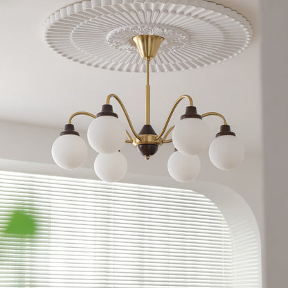 Französischer LED-Kronleuchter Valentina, Chrom, Gold, für Wohnzimmer/Schlafzimmer
