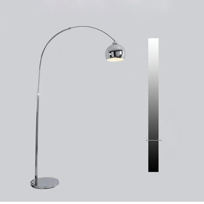 Salgado Lampadaire moderne en métal à arc, chrome, bureau/chambre à coucher