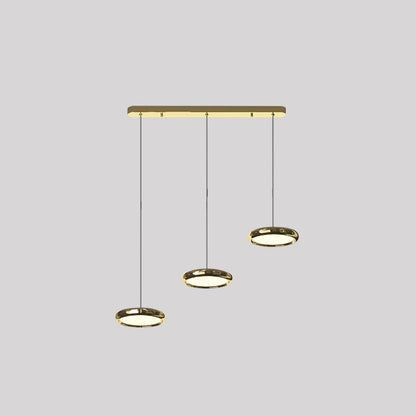 Arisha Minimalist Circular Metal Pendant Light,Silver/Gold/Rose Gold