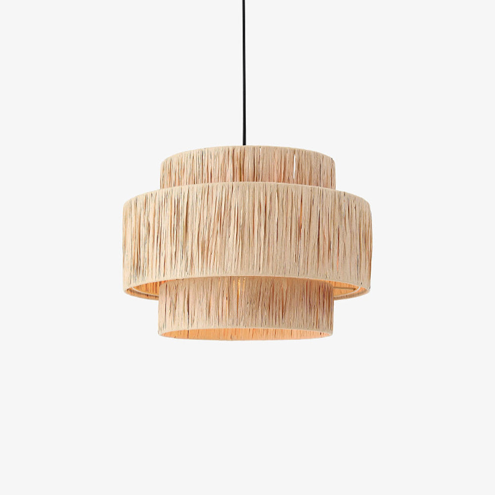 Suspension en rotin rustique Boho Muto, 3 styles