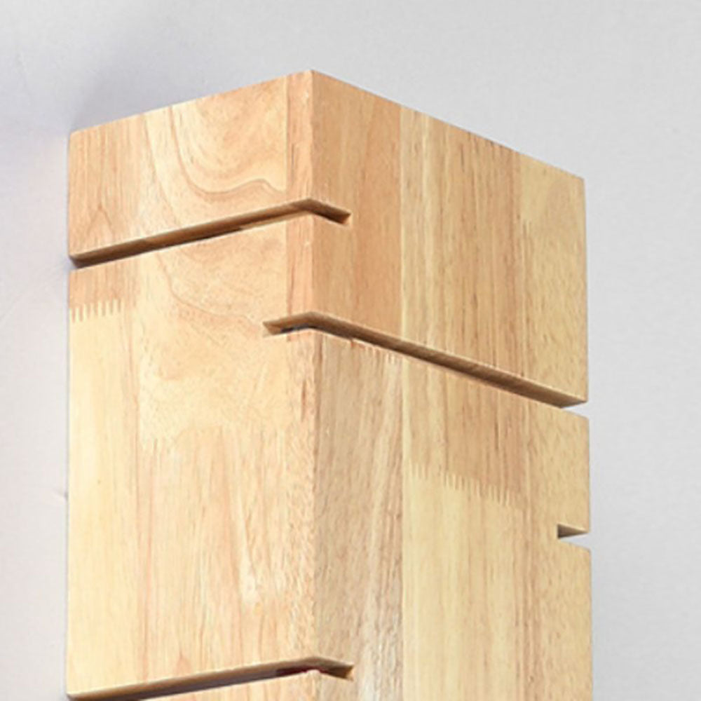 Muto Wandleuchte, rechteckig, minimalistisch, für Nachttisch, Holz, Schlafzimmer