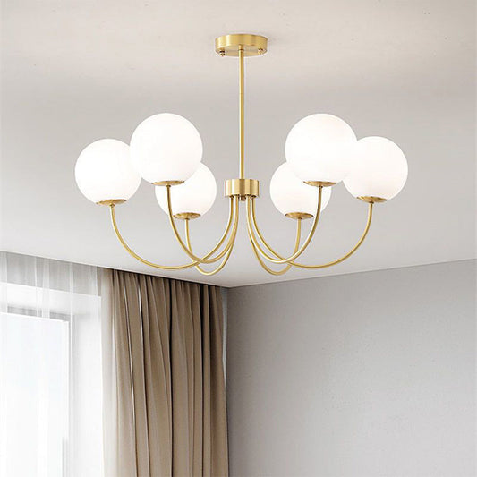 Valentina Moderner Ball Bubble Metall/Glas-Kronleuchter, Gold