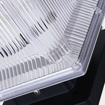 Ray Zeitgenössische LED-Außenleuchte aus rechteckigem Metall, Schwarz