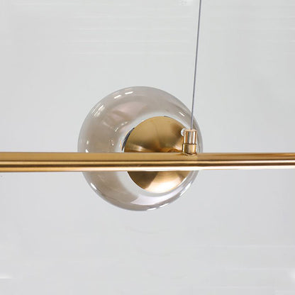 Valentina Modern Bubble Metal/Glass Pendant Light, Gold